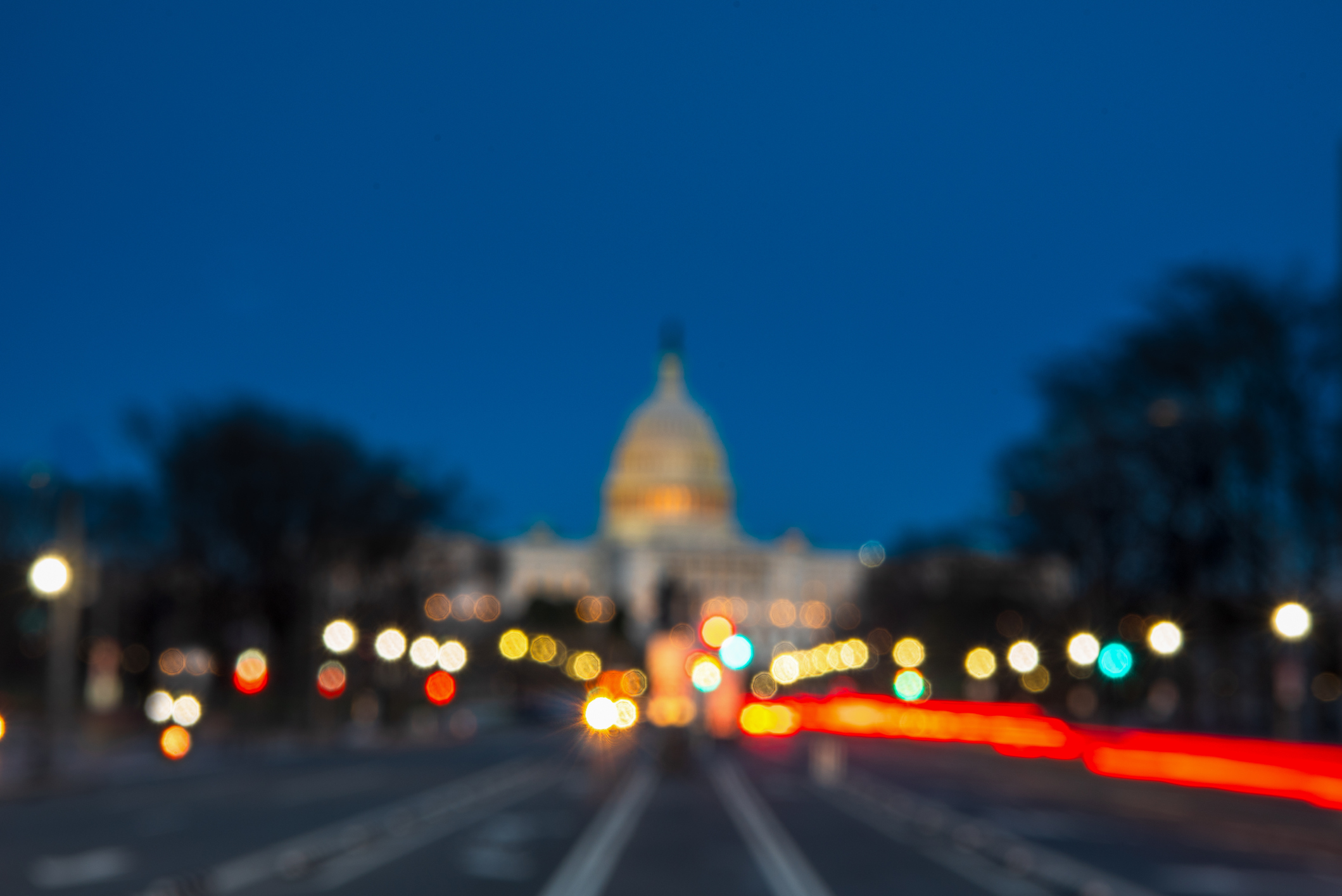 US Capitol blurred